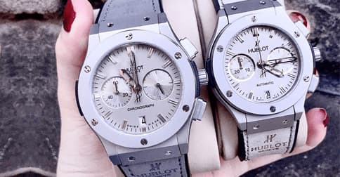 Review chiếc đồng hồ hublot cặp màu bạc Ms - 076750